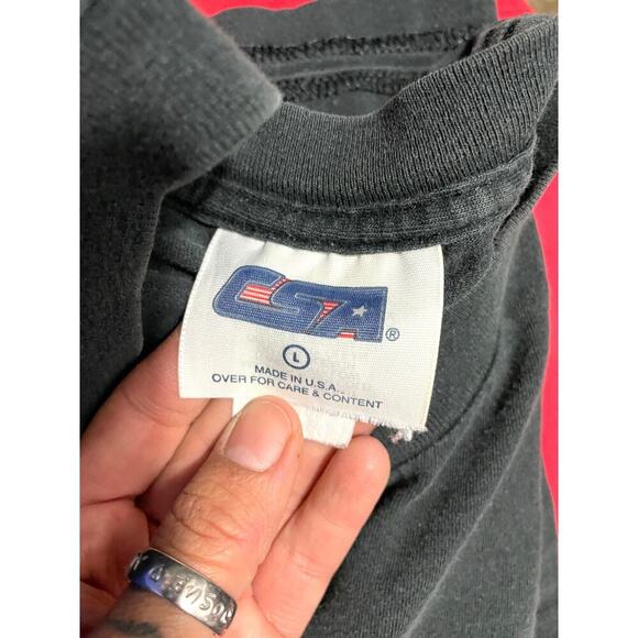 VTG Detroit Red Wings NHL Shirt L 1990's Black Hockey Sports TShirt - Picture 13 of 14